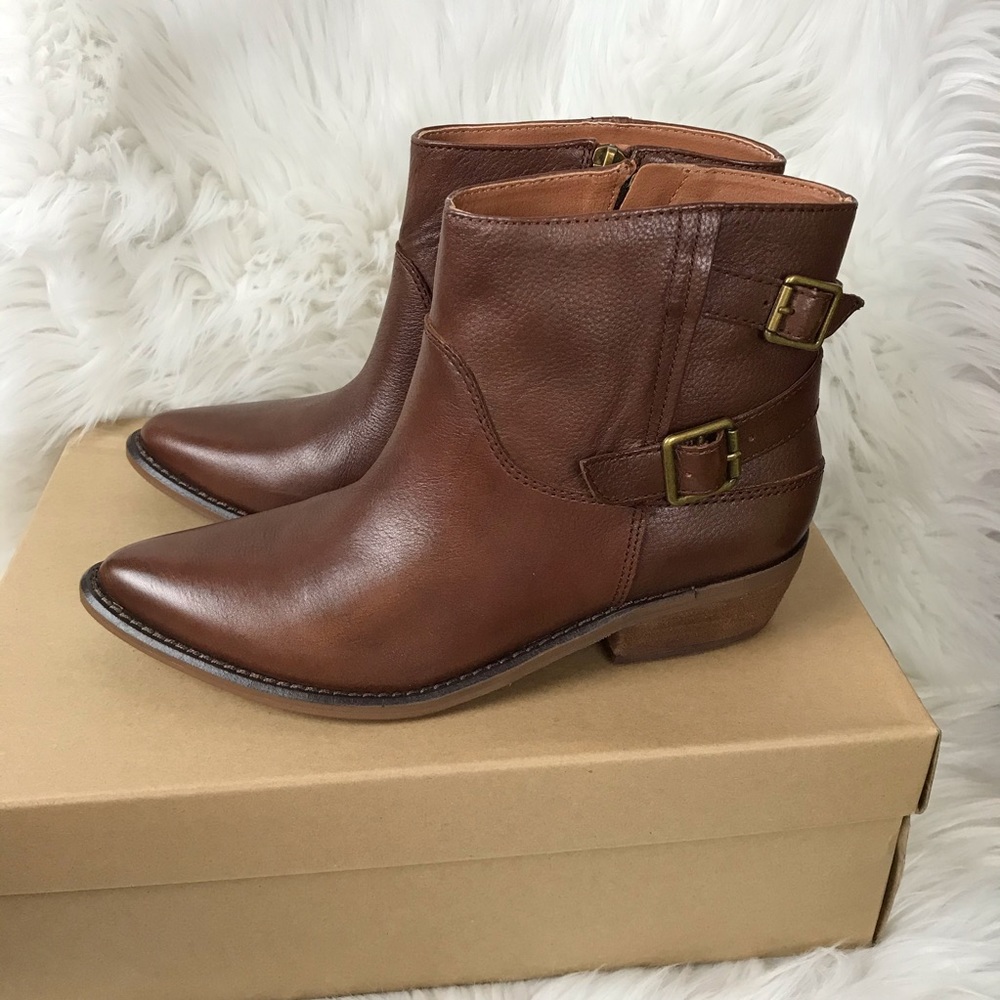 Lucky Brand Caelyn Leather Western ankle bootie - Picture 3 of 10
